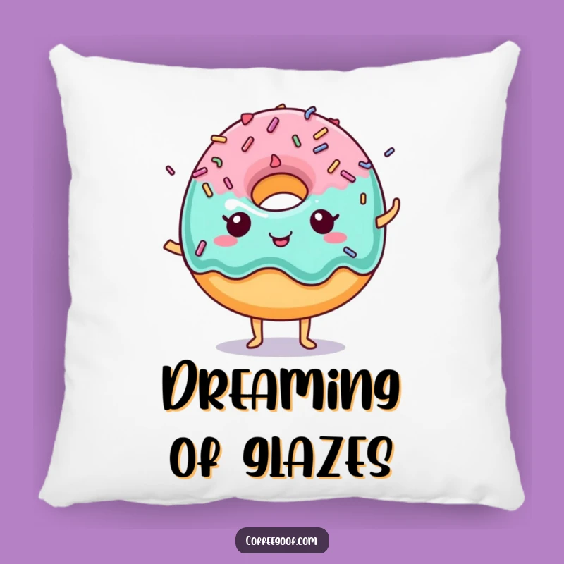 Funny Donut Pillow: Cozy Dancing Sprinkles, Sweet Comfort and Humorous Gift