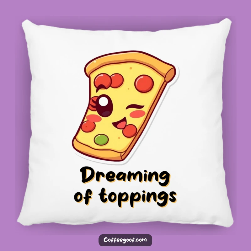 Funny Pizza Slice Pillow - Cheesy Comfort with Winky Eye