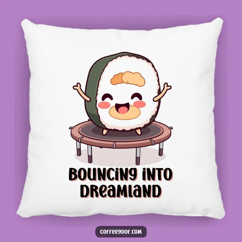 Funny Sushi Roll Trampoline Pillow: Soft Bounce Design, Perfect Comfort Gift!