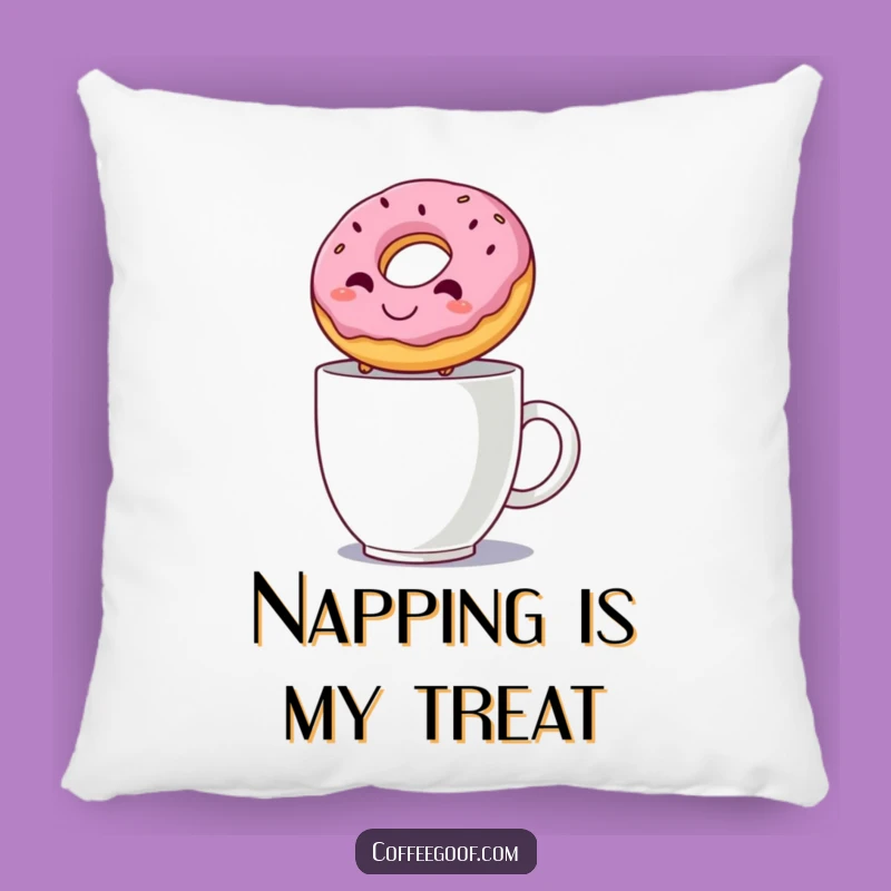 Funny Donut Leap Pillow - Comfy & Hilarious Sweet Decor