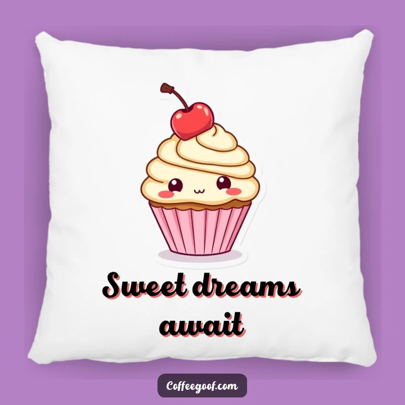Funny Cupcake Cherry Pillow: Snuggle with Sweetness, Comfort Gift
