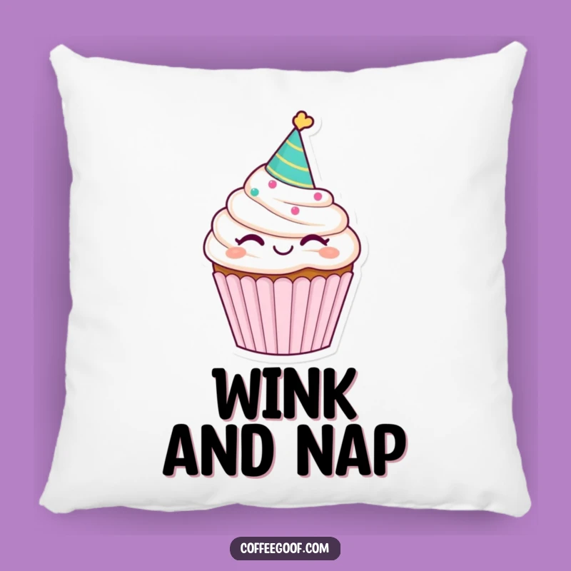 Funny Winking Cupcake Pillow - Sweet Comfort, Ideal Funny Gift