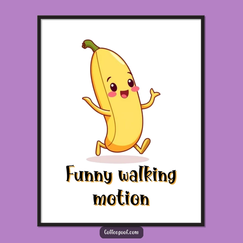 Funny Banana Peel Silly Walk Digital Art - Instant Absurdity Decor!