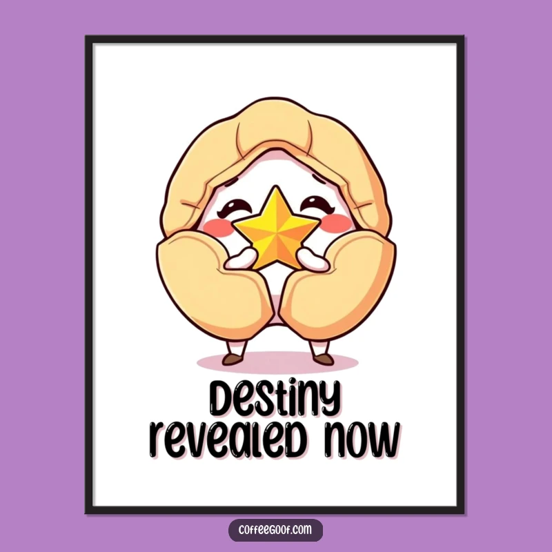 Funny Fortune Cookie Digital Print: Star Reveal, Perfect Humorous Decor