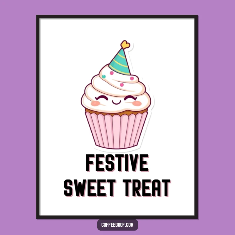 Funny Winking Cupcake Digital Art - Instant Party Vibes, Perfect Funny Gift