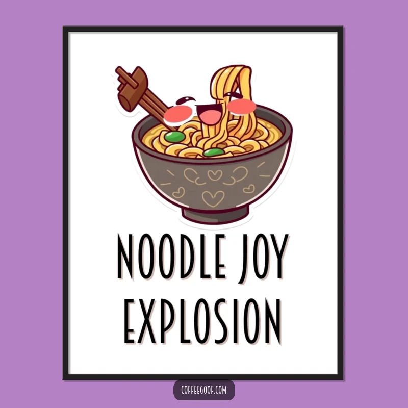 Funny Ramen Digital Print: Slurping Delight, Perfect Humorous Decor