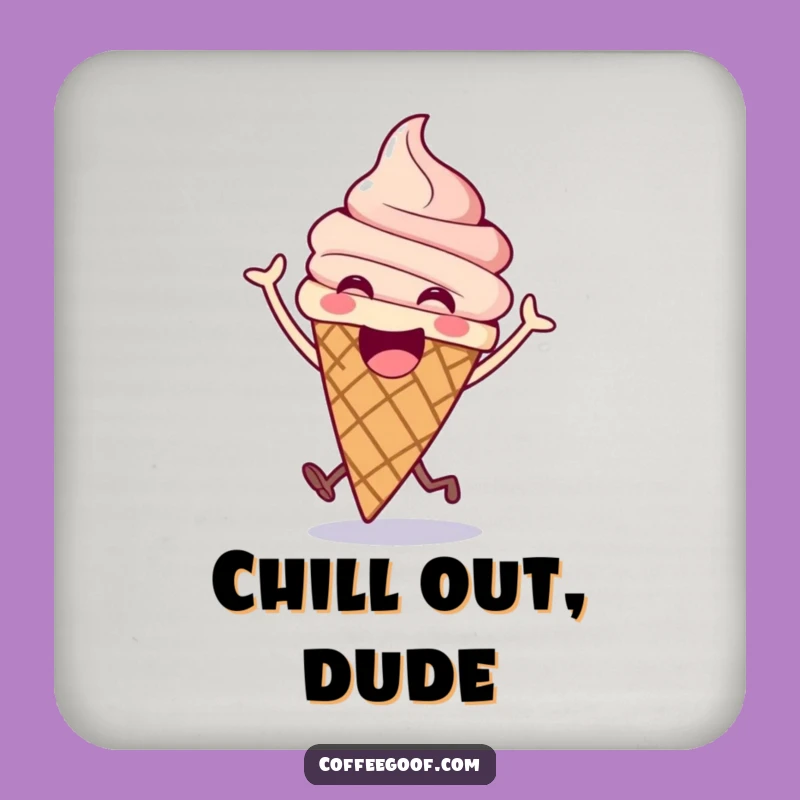 Funny Ice Cream Drink Coaster: Protect Surfaces with Sweet Charm