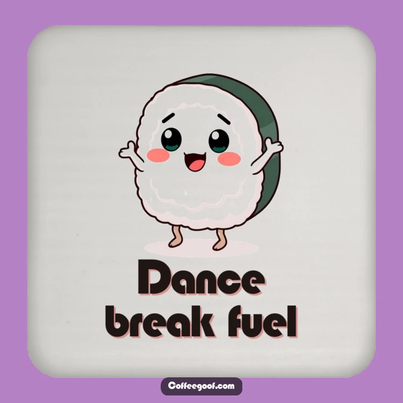 Funny Drink Coasters: Dancing Sushi Set, Table Protection, Unique Funny Gift