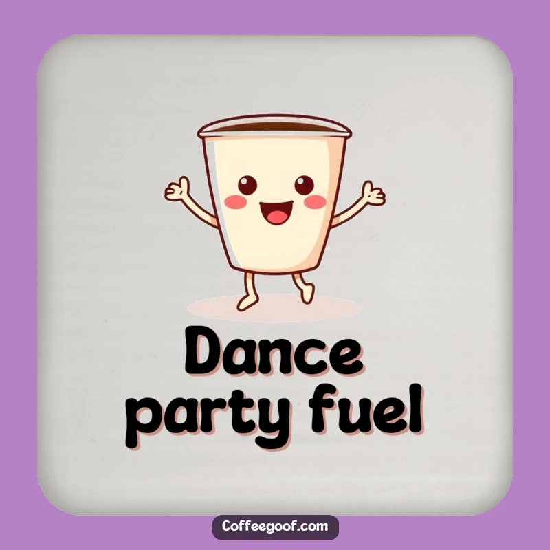 Funny Coffee Coaster: Jiggling Cup, Protects Surfaces with Humor