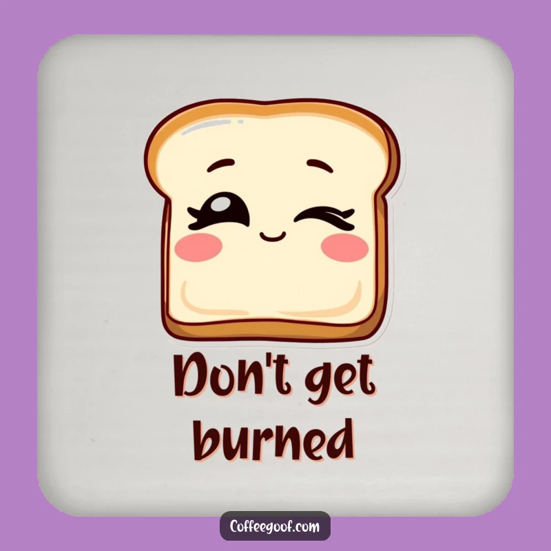Funny Winking Toast Drink Coaster: Protect Surfaces with Playful Breakfast Charm