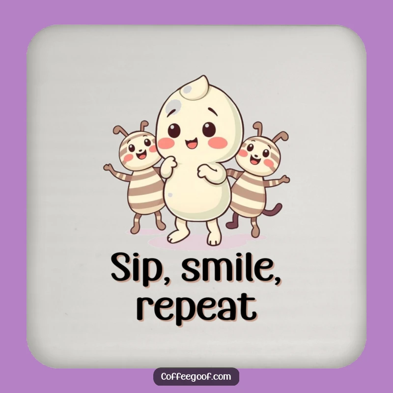 Funny Candy Coaster Set - Playful Dancer Protection, Memorable Funny Gift!