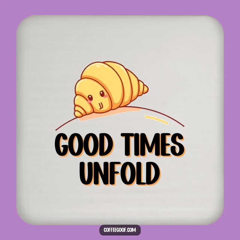 Funny Croissant Hill Roll Drink Coaster: Protect Surfaces With Pastry Fun, Cute Funny Gift