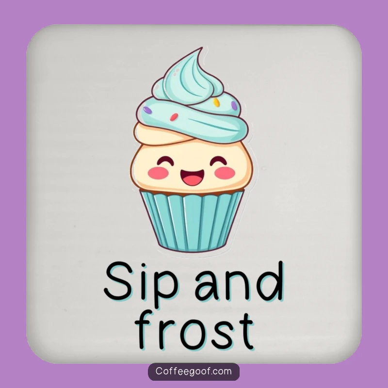 Funny Cupcake Frosting Coaster - Protect Surfaces with Sweet Charm