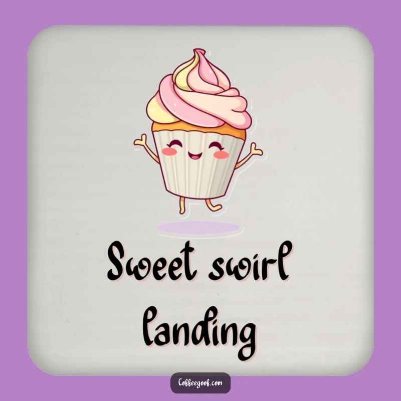 Funny Dancing Cupcake Coaster - Hilarious Protection for Your Surfaces