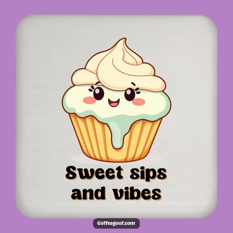 Funny Dancing Cupcake Coaster - Protect Surfaces with Sweet Charm