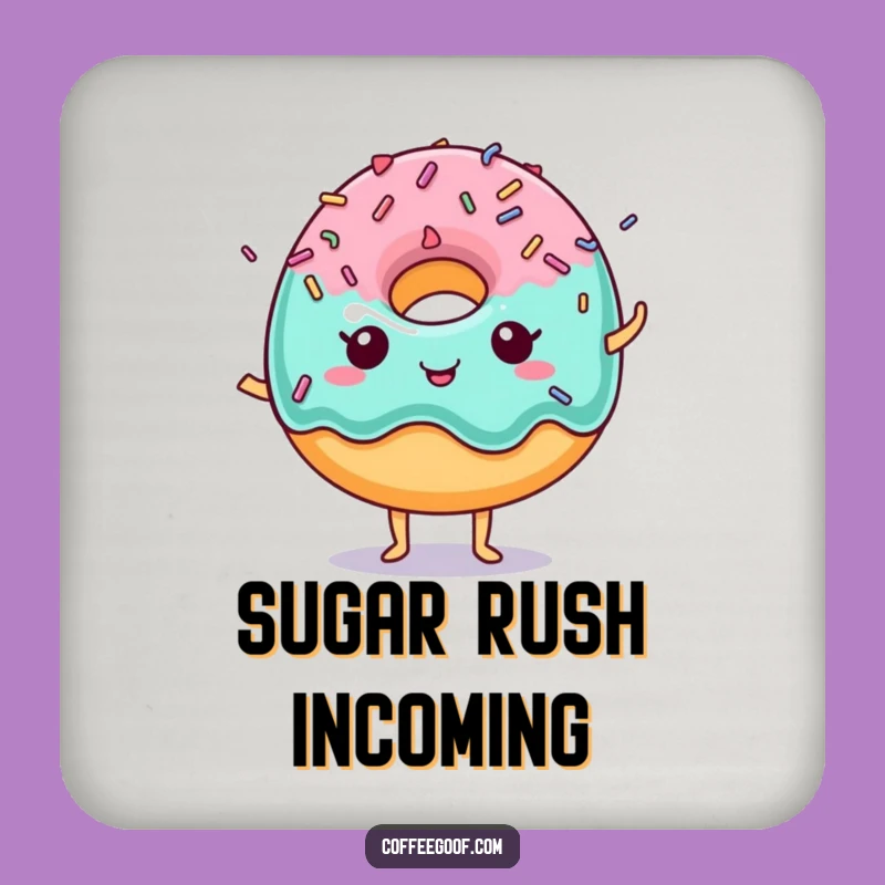 Funny Donut Coaster: Dancing Sprinkles, Protect Surfaces with Sweet Humor Gift