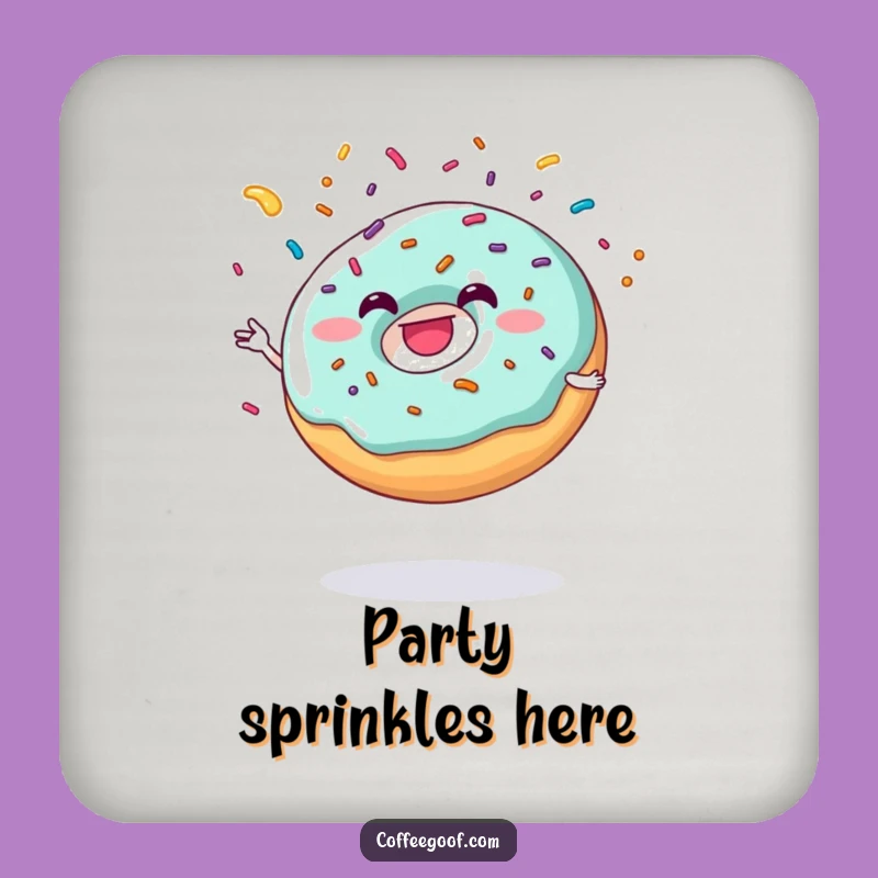 Funny Donut Juggling Coaster: Protect Surfaces with Sweetness, Perfect Bar Gift!