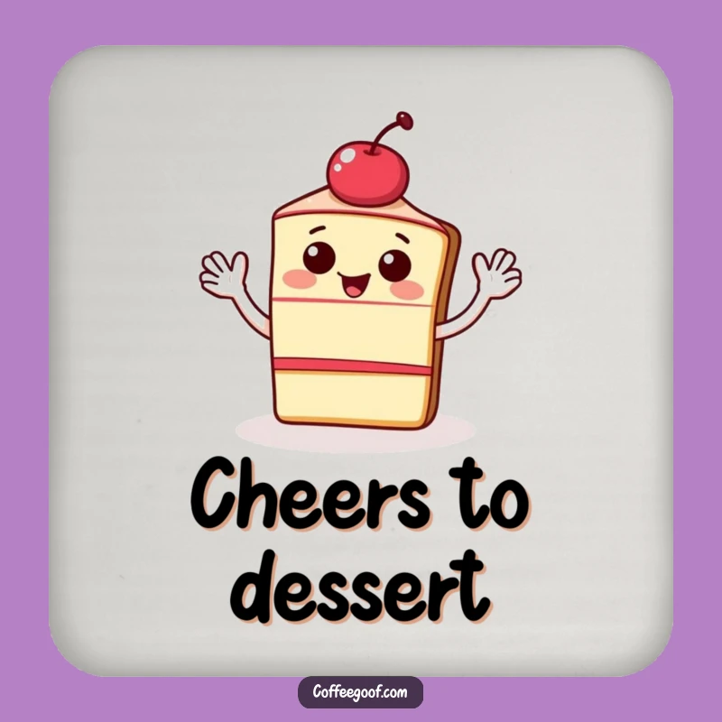 Funny Drink Coasters: Waving Cake Set, Table Protection, Unique Funny Gift