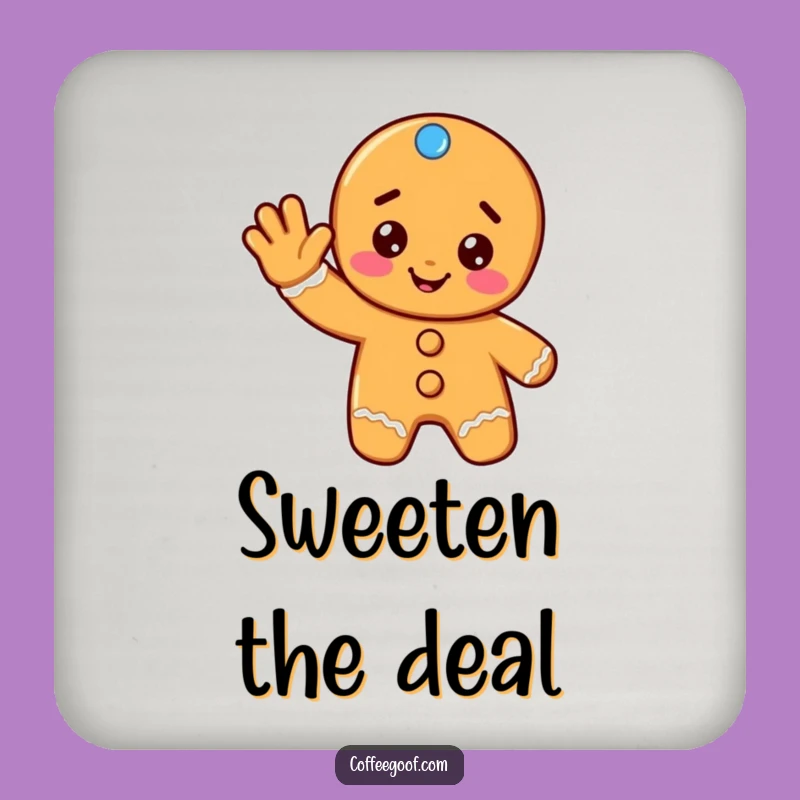 Funny Gingerbread Drink Coaster: Festive Charm for Your Table