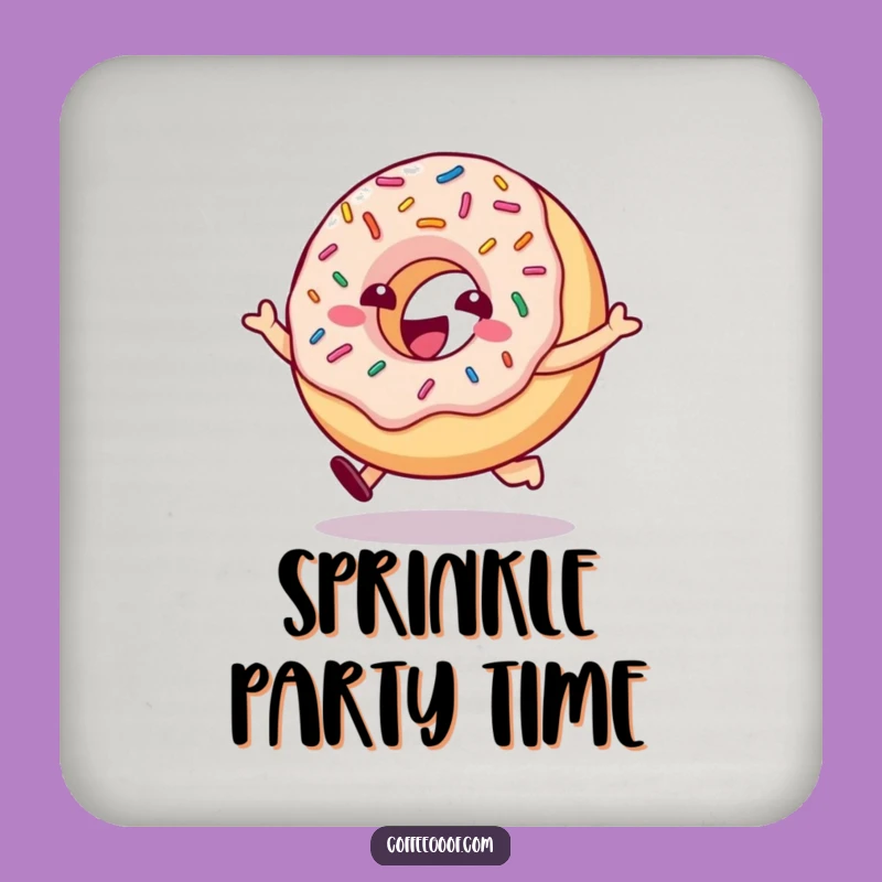 Funny Hopping Donut Coaster - Hilarious Protection for Your Surfaces