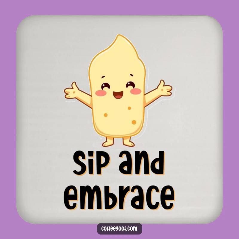 Funny Scone Coaster: Warm Embrace, Protect Surfaces with Cozy Humor Gift