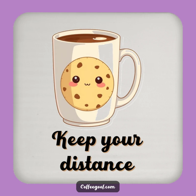 Funny Shy Cookie Drink Coaster: Protect Surfaces with Sweet Charm