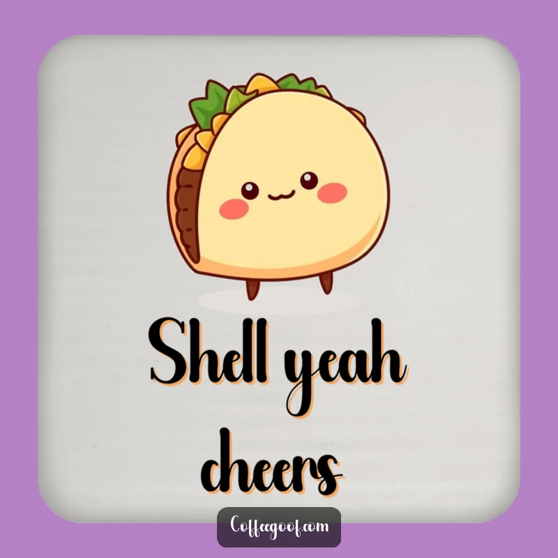 Funny Taco Coasters: Wiggling Taco Character Set, Humorous Table Protection Gift