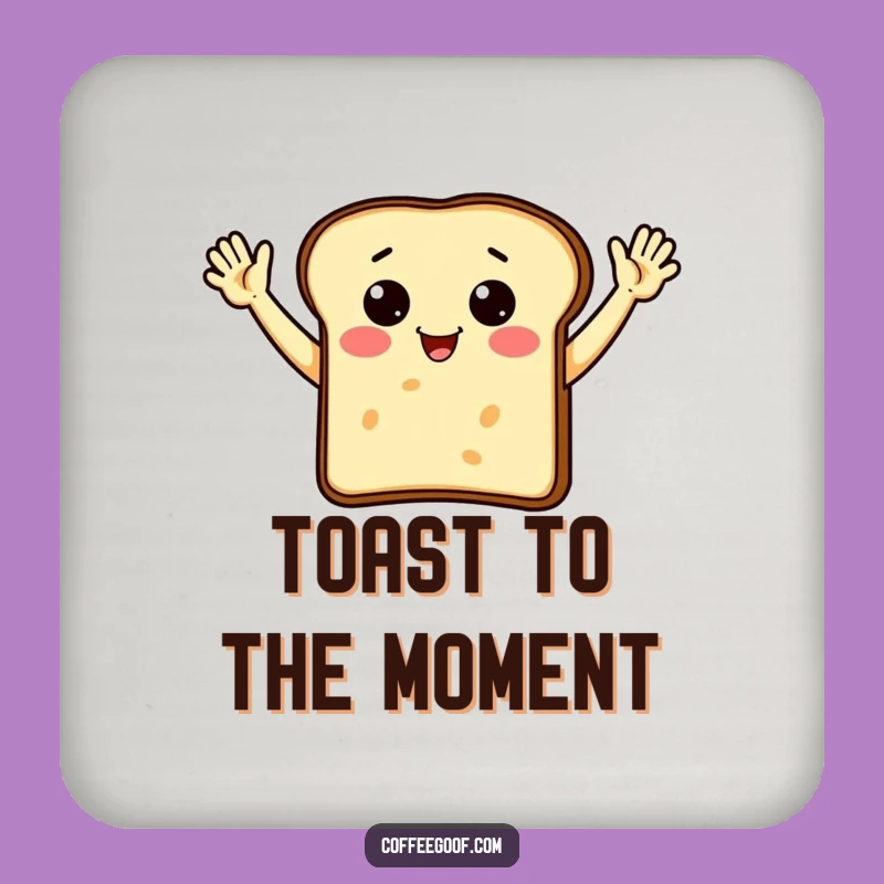 Funny Toast Waving Coaster: Protect Surfaces with Waves, Perfect Bar Gift!