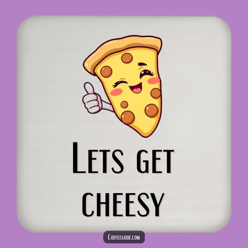 Funny Pizza Drink Coaster: Protect Surfaces with Cheesy Charm