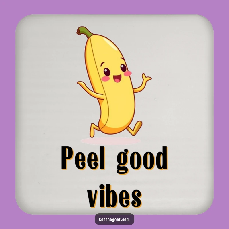 Funny Banana Peel Silly Walk Coaster - Protect Surfaces with a Smile!