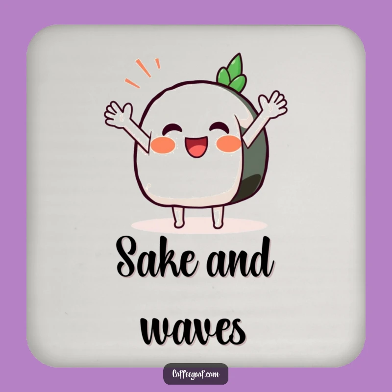 Funny Sushi Wave Coasters: Protect Surfaces with a Smile, Gift Set