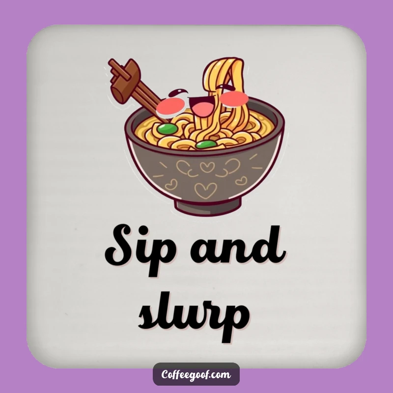 Funny Ramen Coaster: Noodle Protection, Perfect Humorous Tableware