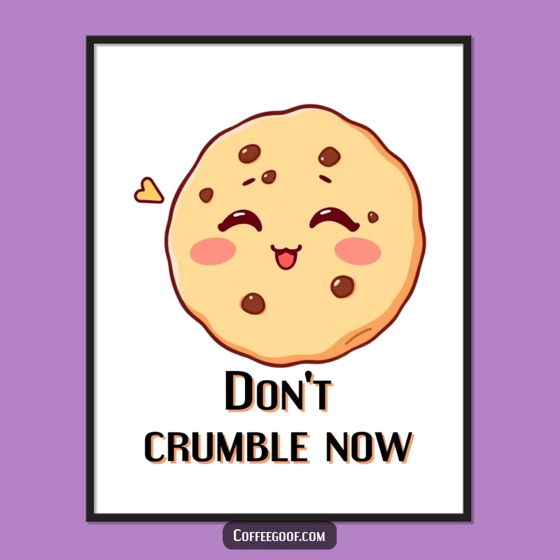 Funny Winking Cookie Poster - Decorate with a Hilarious Wink!