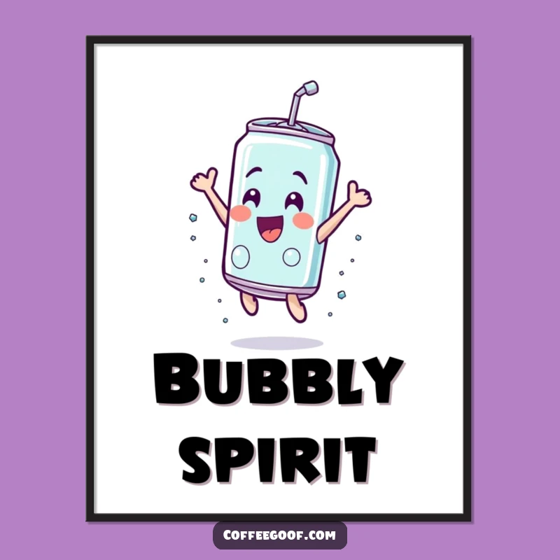Funny Soda Can Leap Poster - Exhilarating Wall Art, Perfect Funny Gift