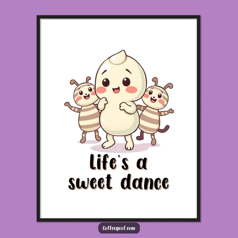 Funny Candy Art Poster - Playful Character Dance, Amazing Funny Gift!