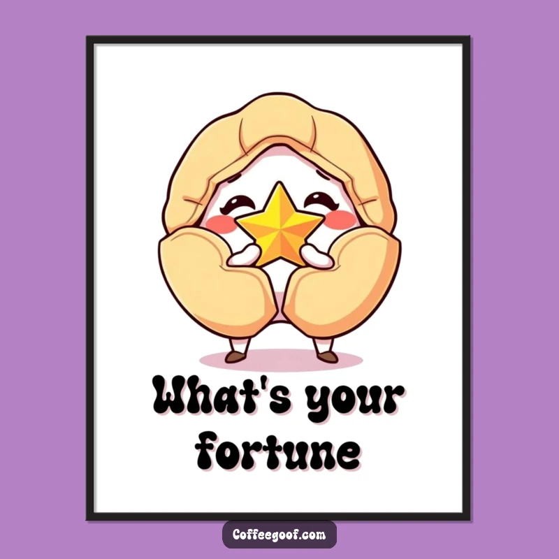 Funny Fortune Cookie Poster: Lucky Star Reveal, Perfect Humorous Wall Art