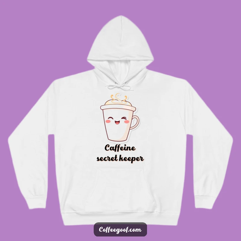 Funny Winking Coffee Cup Hoodie: Cozy & Playful Character for Chilly Days