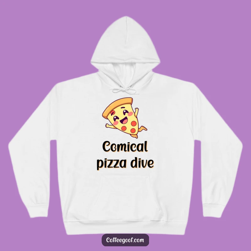 Cozy Funny Pizza Dive Hoodie - Warm and Hilarious Gift for Pizza Lovers