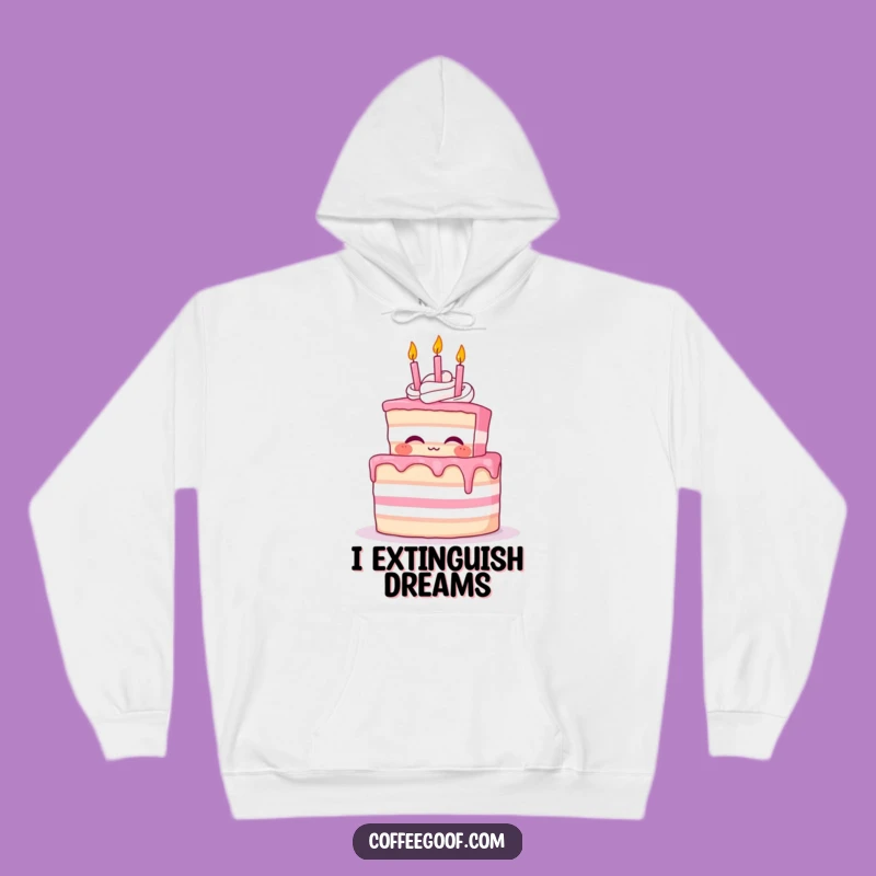 Cozy Funny Cake Hoodie - Proud Character Birthday Warmth, Ultimate Funny Gift!