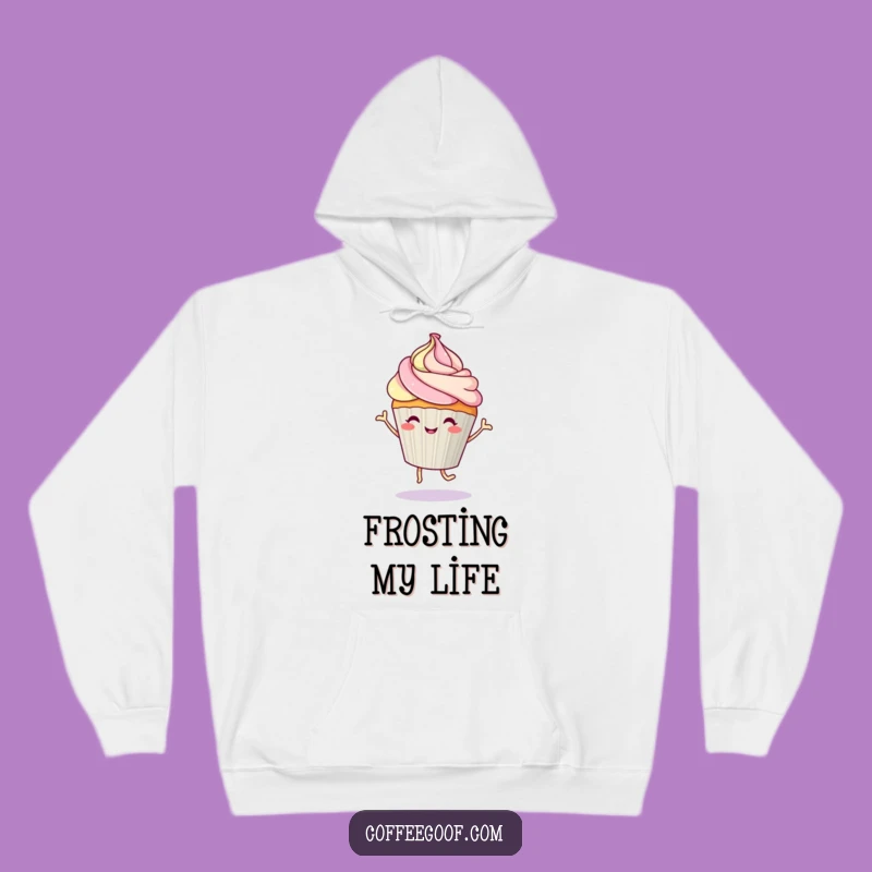 Cozy Funny Dancing Cupcake Hoodie - Warm and Hilarious Treat for Cold Days