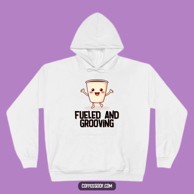 Cozy Funny Coffee Hoodie: Jiggling Cup, Warm and Hilarious Gift for Brew Fans