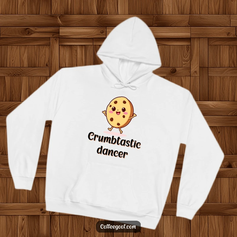 Funny Cookie Jig Hoodie with a cheerful baked cookie character doing a jig, offering warmth and a dose of sweet, playful humor.