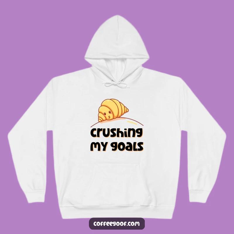 Funny Croissant Hill Roll Hoodie: Cozy Baking Vibes, Warm Funny Gift Apparel
