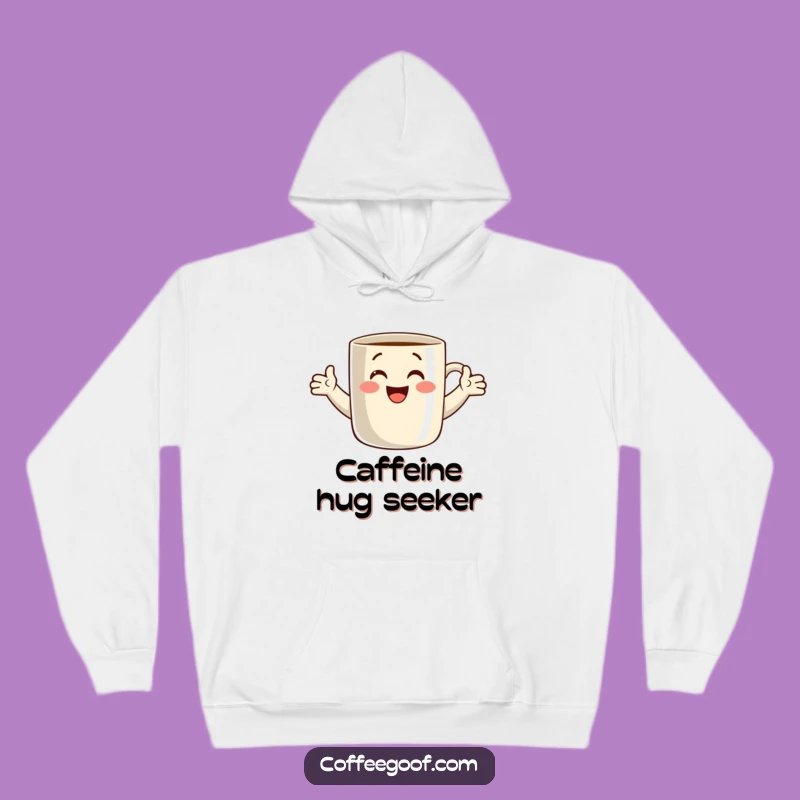 Funny Hoodie: Cozy Coffee Mug Hug Design, Warm Apparel, Ultimate Funny Gift