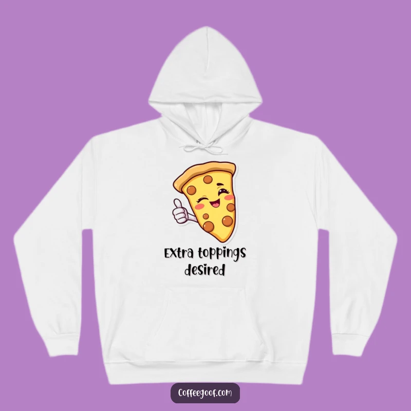 Funny Pizza Hoodie: Cozy Winking Slice for Comfort and Laughs