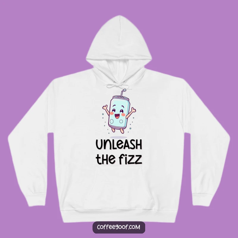 Funny Soda Can Leap Hoodie - Cozy Exhilaration, Ultimate Funny Gift