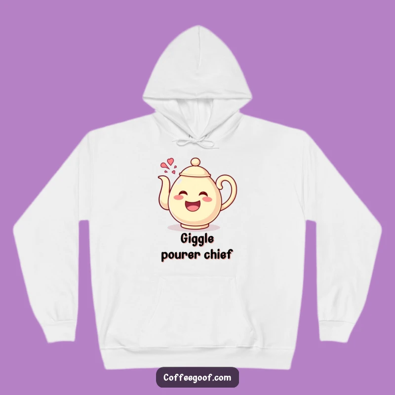 Funny Teapot Giggles Hoodie: Cozy & Happy Character for Warmth