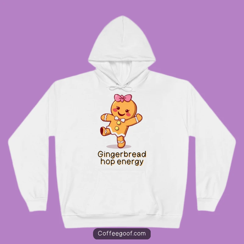 Funny Gingerbread Cookie Hop Hoodie - Cozy Cartoon Character Sweatshirt Gift