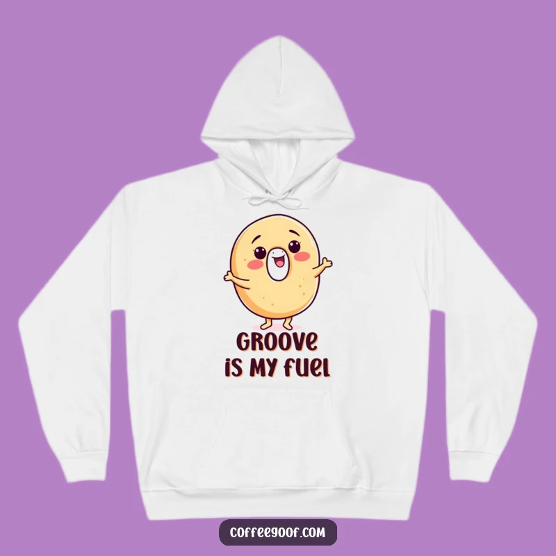 Funny Bagel Hoodie: Smiling Jigging Character, Cozy & Fun, Your Ideal Funny Gift!
