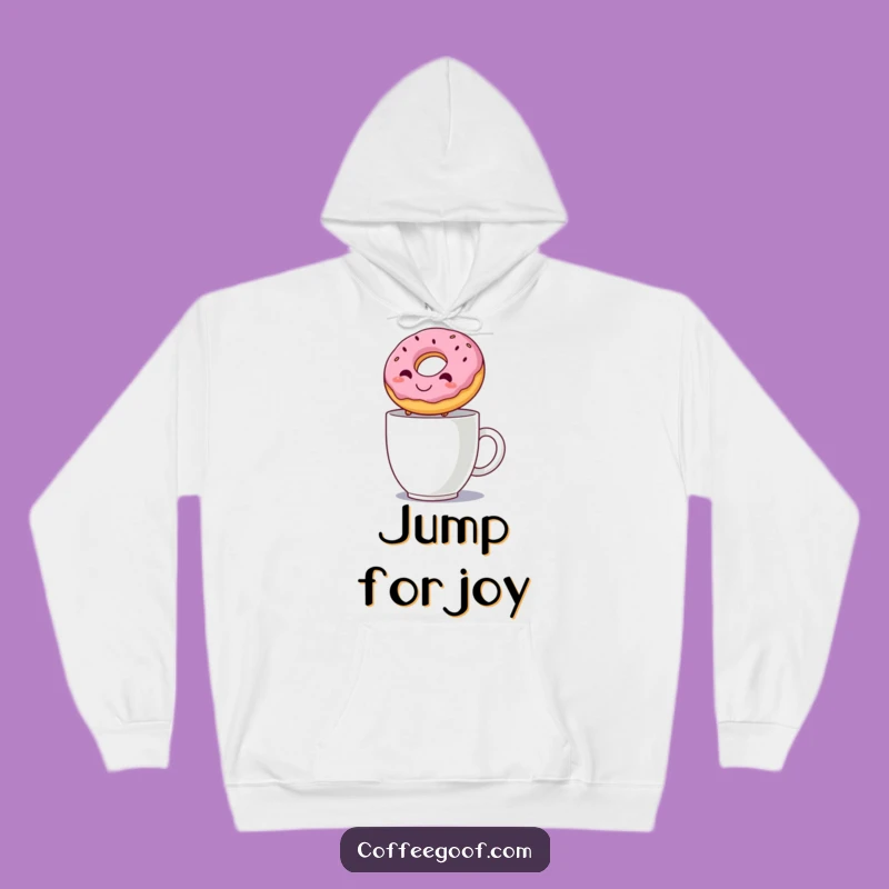Funny Donut Leap Hoodie - Cozy & Hilarious Sweet Treat Apparel